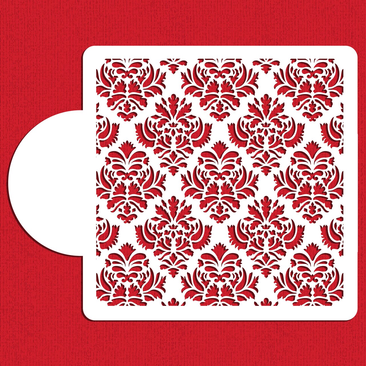 Damask Miniprint Cake Stencil | C807 by Designer Stencils | Cake Decorating Tools |